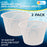 Swimming Pool Plastic Skimmer Replacement Basket (Set of 2) - Skim Remove Leaves, Bugs and Debris - 8" Top, 5.5" Bottom, 5" Deep - Not Weighted
