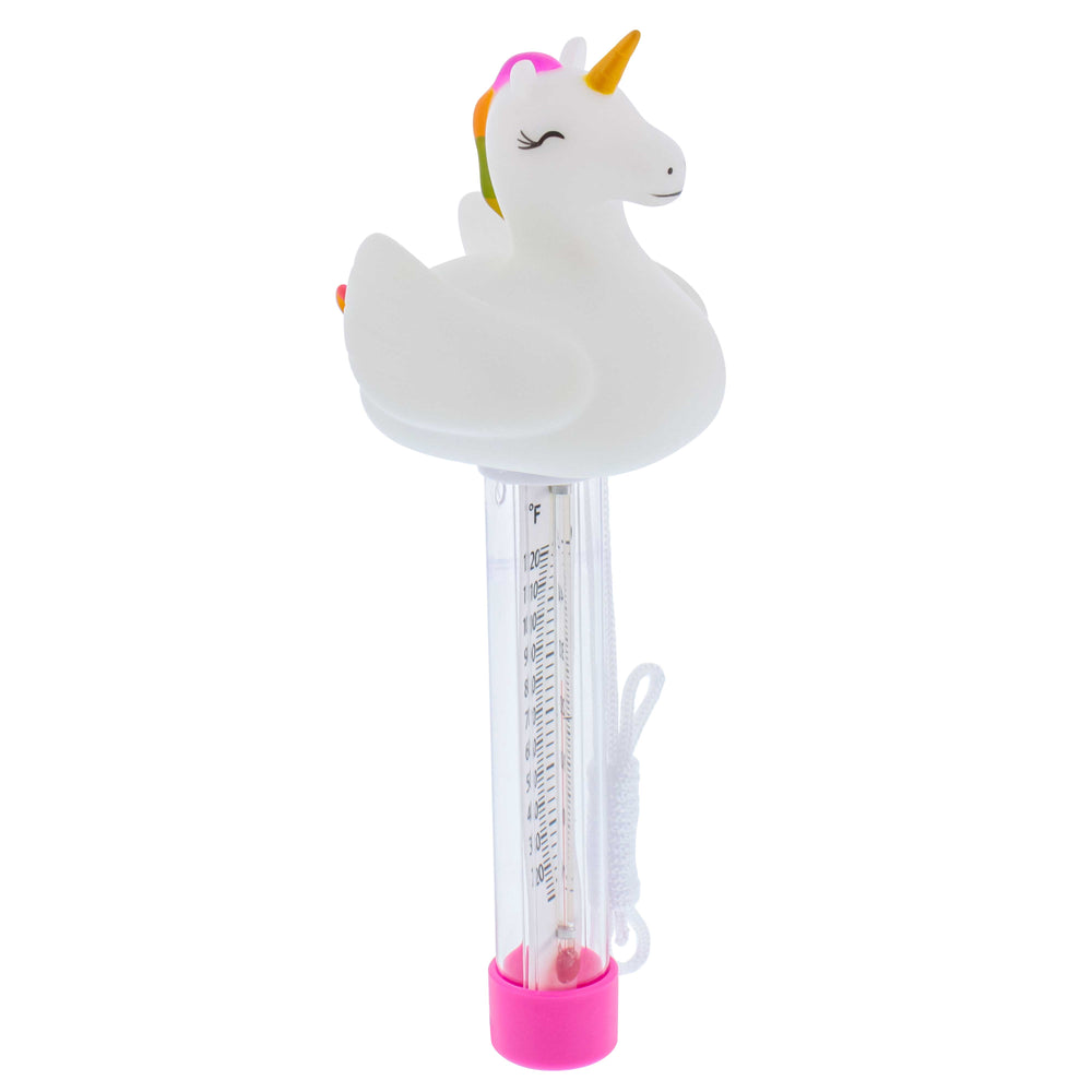 U.S. Pool Supply Floating Unicorn Thermometer - Easy to Read Temperature Display, Measures up to 120°F & 50°C, Swimming Pools, Spas, Kids Pools, Cute
