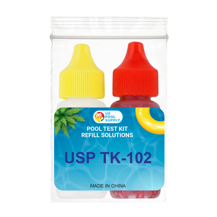 U.S. Pool Supply® Swimming Pool & Spa Test Kit Refill Solutions, Test Water for pH, Chlorine and Bromine