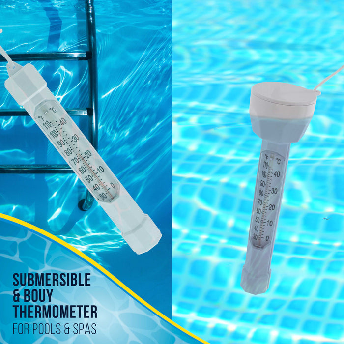 U.S. Pool Supply® Floating Buoy Pool Thermometer with Jumbo Easy-To-Read Temperature Display