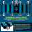 Manual Pool Vacuum Head for Inground Pools, Flexible, Extra-Wide, Weighted - 6 Weights, Blue, Connect 1.5" Hose, Metal Pole Handle - Swimming Cleaning Accessory Attachment, Vac Debris