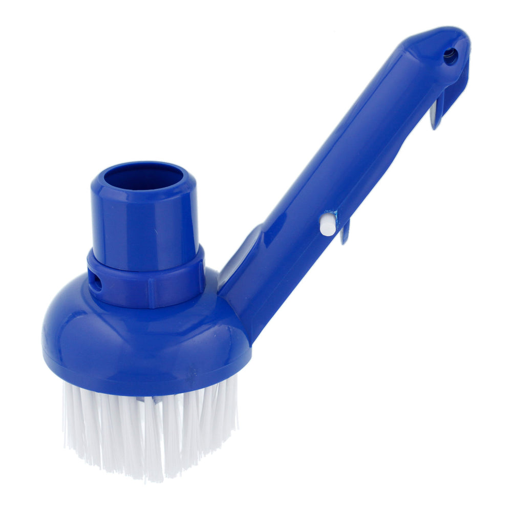 Swimming Pool Corner Vacuum Brush with Adjustable Vacuum Ring - Connects to Standard 1-1/2" Vacuum Hose & 1-1/4" Poles - Clean Corners, Steps, Stairs