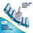 14" Manual Pool Vacuum Head for Inground Pools, Flexible, Weighted - 6 Weights, Swivel Hose Connection 1.25" or 1.5", Aluminum Handle