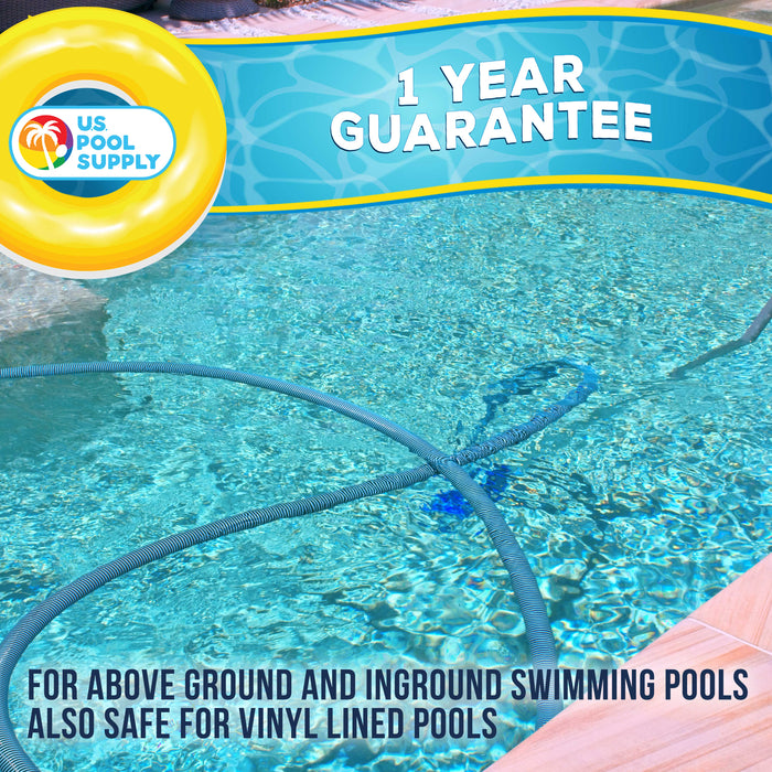 Professional 16" Weighted Flexible Swimming Pool Vacuum Head with Side Brushes, Swivel Hose Connection, EZ Clip Handle, Heavy Duty