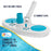 13" Weighted Pool Vacuum Head with Nylon Bristles, Swivel Hose Connection, EZ Clip Handle - Connect 1-1/4" or 1-1/2" Hose - Cleans & Remove Debris