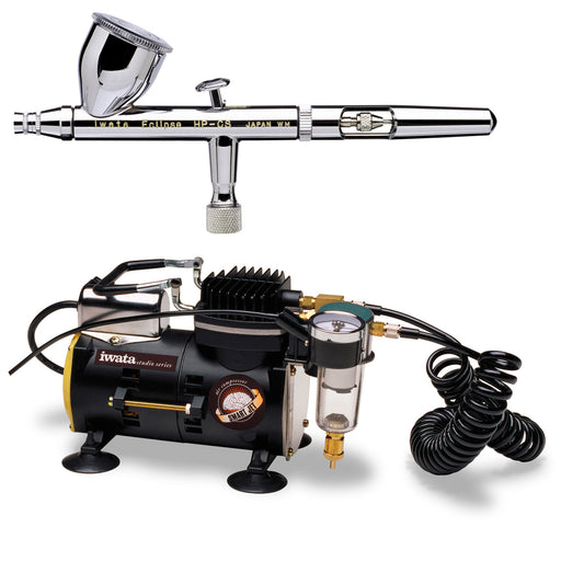 Iwata Eclipse HP-CS 4207 Airbrush Kit with Iwata Smart Jet Compressor & Air Hose