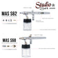 Master G65 Studio Airbrush Set with 6 Different Airbrush Models (3 Gravity Feed, 2 Siphon Feed, 1 Side Feed)