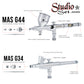 Master G65 Studio Airbrush Set with 6 Different Airbrush Models (3 Gravity Feed, 2 Siphon Feed, 1 Side Feed)
