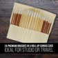 24 Piece Oil & Acrylic Paint Long Handle Artist Paint Brush Set with Canvas Carrying Case