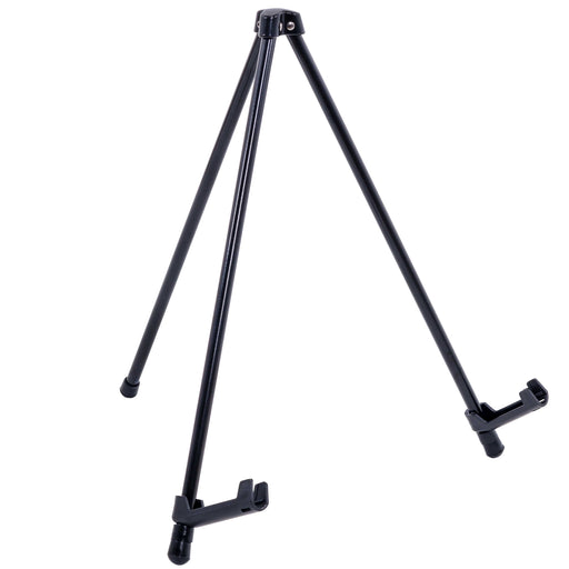 14" High Exhibitor Black Steel Tabletop Instant Display Easel - Small Portable Tripod Stand, Adjustable Holders - Display Paintings, Pictures, Signs