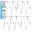 66" High Boardroom Classroom Silver Flip Chart Easel & Presentation Stand (10 Pack) - Adjustable Floor/Tabletop, Portable Tripod, Holds 25 lbs., for Chart Paper, Poster Boards, & Pads