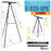 U.S. Art Supply 70" High Boardroom XL Black Aluminum Flipchart Display Easel (Pack of 6), Holds 45 lb - Heavy Duty Extra Large and Presentation Stand Adjustable Floor and Tabletop Portable Tripod, Pad