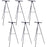 70" High Boardroom XL Black Aluminum Flip Chart Easel & Presentation Stand (6 Pack) - Adjustable Floor/Tabletop, Portable Tripod, Holds 45 lbs, for Chart Paper, Poster Boards, & Pads