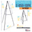 66" High Showroom Black Aluminum Display Easel and Presentation Stand (Pack of 10) - Large Adjustable Height Portable Floor and Tabletop Tripod