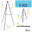 66" High Showroom Black Aluminum Display Easel and Presentation Stand - Large Adjustable Height Portable Tripod, Holds 25 lbs - Floor Tabletop Display