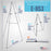 66" High Gallery Silver Metal Display Easel - Large Adjustable Height Portable Easel Stand, Sign Display, Holds 25 lbs - Floor & Tabletop Easels, Painting Stand