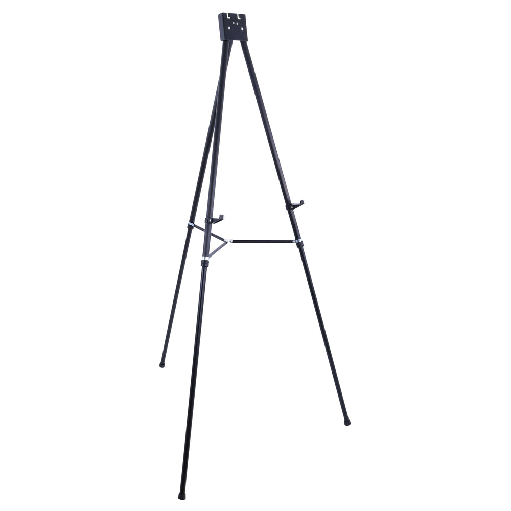 70" High Showroom XL Aluminum Display Easel, Holds 45 lbs - Heavy Duty Extra Large Black Presentation Stand, Adjustable Portable Floor Tabletop Tripod