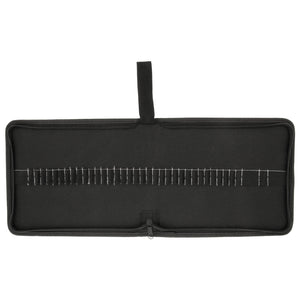 Premium Canvas Zippered Pencil Wrap Holder – 36 Compartment Portable Storage Organizer for Artist Drawing Tools, Pens, Erasers, Flat Access, Lightweight Portable Sketch Caddy