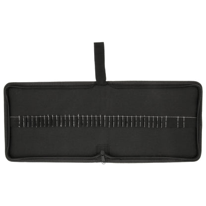 Premium Canvas Zippered Pencil Wrap Holder – 36 Compartment Portable Storage Organizer for Artist Drawing Tools, Pens, Erasers, Flat Access, Lightweight Portable Sketch Caddy
