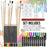 95 Piece Wood Box Easel Painting Set - Oil, Acrylic, Watercolor Paint Colors & Paint Brushes, Oil Artist Pastels, Pencils, Watercolor & Sketch Pads