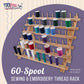 Premium 60-Spool Thread Holder: Wooden Sewing & Embroidery Thread Storage Organizer