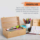 Multi-Function Artist Supply Box with Locking Clasps & Removable Tray - Wooden Art Box for Artist Supplies, Brushes, Pencils, Erasers, Tool Storage Organizer Case