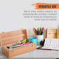 Multi-Function Artist Tool Supply Box with Locking Clasps & Removable Tray - Wooden Art Box for Artist Supplies, Brushes, Pencils, Erasers, Tool Storage Organizer Case