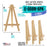 8" High Small Natural Wood Display Easel (6 Pack), A-Frame Artist Painting Party Tripod Mini Easel - Tabletop Holder Stand for Canvases, Kids Crafts
