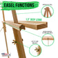 64" Wooden Easel Stand - Adjustable A-Frame Tripod for Painting, Drawing, Photos & Signs - Lightweight Easels, Wood Easel Stand for Sign Wedding Display 40" Canvas Capacity