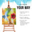 Medium Wooden H-Frame Studio Tabletop Easel - Adjustable Stand, Holds Up To 27" Canvas, Portable Table Top Easel for Painting