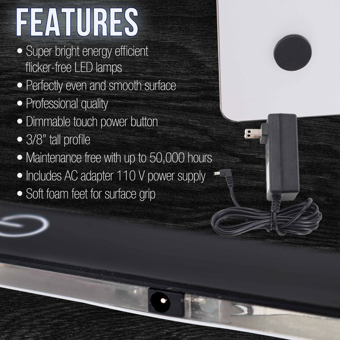 Lightmaster Giant 45-1/4" Diagonal A1 LED Light Box Board - 26-3/4" x 36-3/4", Light Board Tracing Pad with Dimmable 12V Lamps, Artist Lightbox for Tracing, Drawing, Diamond Painting