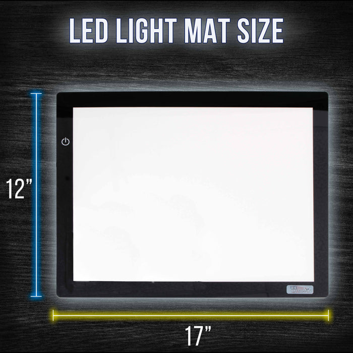 US Art Supply Lightmaster Giant 45-1/4 Diagonal (A1) 26 3/4 x 36 3/4 LED Lightbox Board- 12-Volt Super-Bright Ultra-Thin 3/8 Profile Light Box