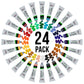 24 Color Professional Acrylic Paint Set in 12ml Tubes - Art Painting Supplies for Adults, Artists, Students, Beginners - Canvas Portrait Paintings