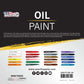 Professional Oil Paint Set - 24 Vibrant Colors in 12ml Tubes for Canvas, Wood & Art Surfaces - Oil Based Paint for Artists, Adults & Students