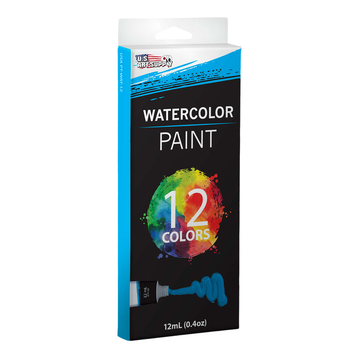 12ml Premium Vivid Watercolor Artist Aluminum Tube Paint Set (12-Colors)