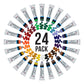 24-Color Water Colors Paint Set, 12ml Professional Watercolor Tubes, Vibrant Pigments - Water Colors Paint Adult Set for Artists