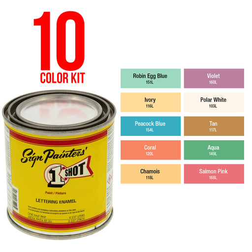 Pastel 10 Color Enamel Kit, 1/4 Pint