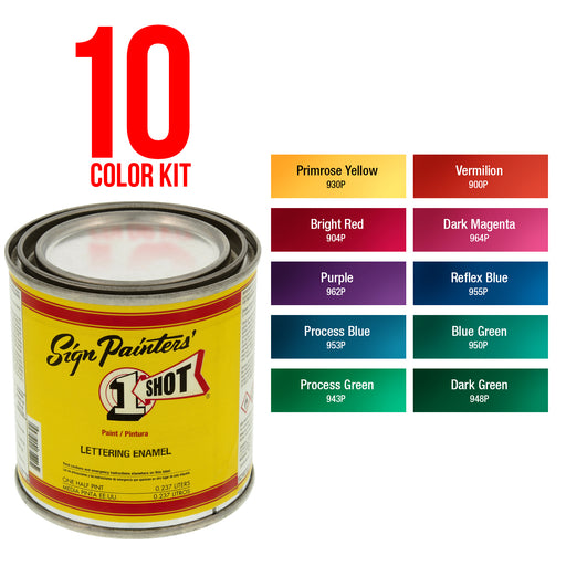Pearlesent 10 Color Enamel Kit, 1/2 Pint