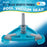 U.S. Pool Supply Deluxe Weighted Triangular Pool Vacuum Head with Side Brushes, Swivel Connection, EZ Clip Handle - For Above Ground & In-ground Pools