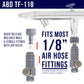 Essential Airbrush Accessories Kit Including 6 ft. Braided Air Hose, Mini Inline Filter, Quick Disconnect, Coupler & Splitter Manifold